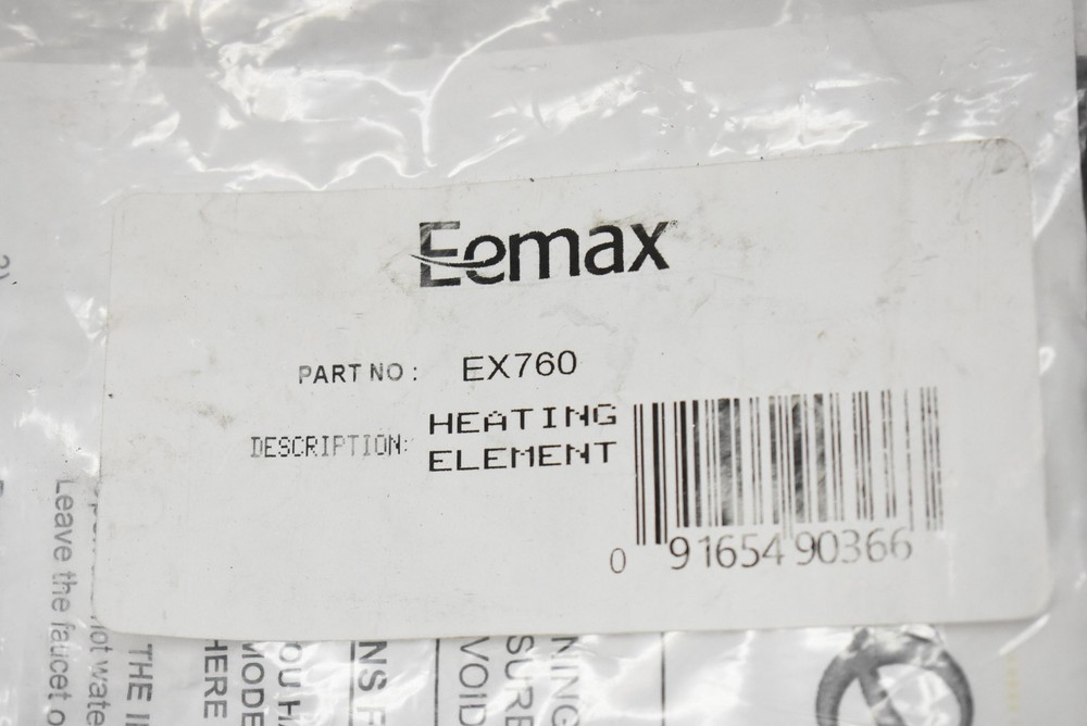Eemax EX760 Heating Element Replacement Tankless Water Heater Silver Straight