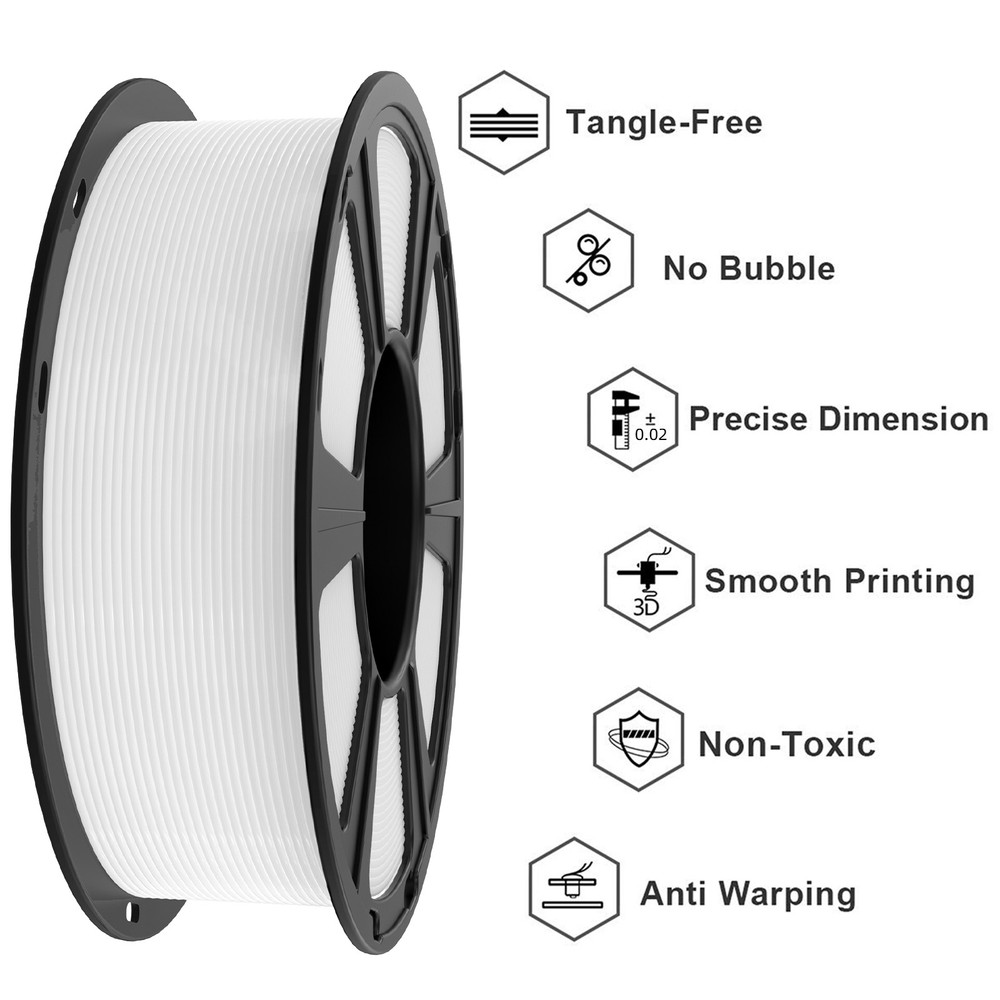 10PKG Geeetech 3D Printer PLA PLA Filament 1.75mm PLA Consumables 1kg/Roll White
