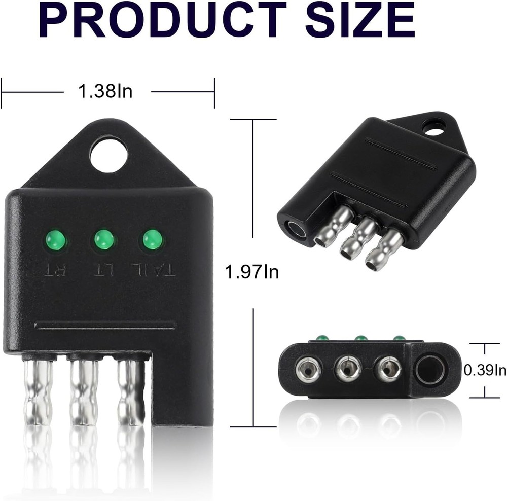 Weather-Resistant 4 Pin Trailer Tester - Ensures Optimal Light Functionality