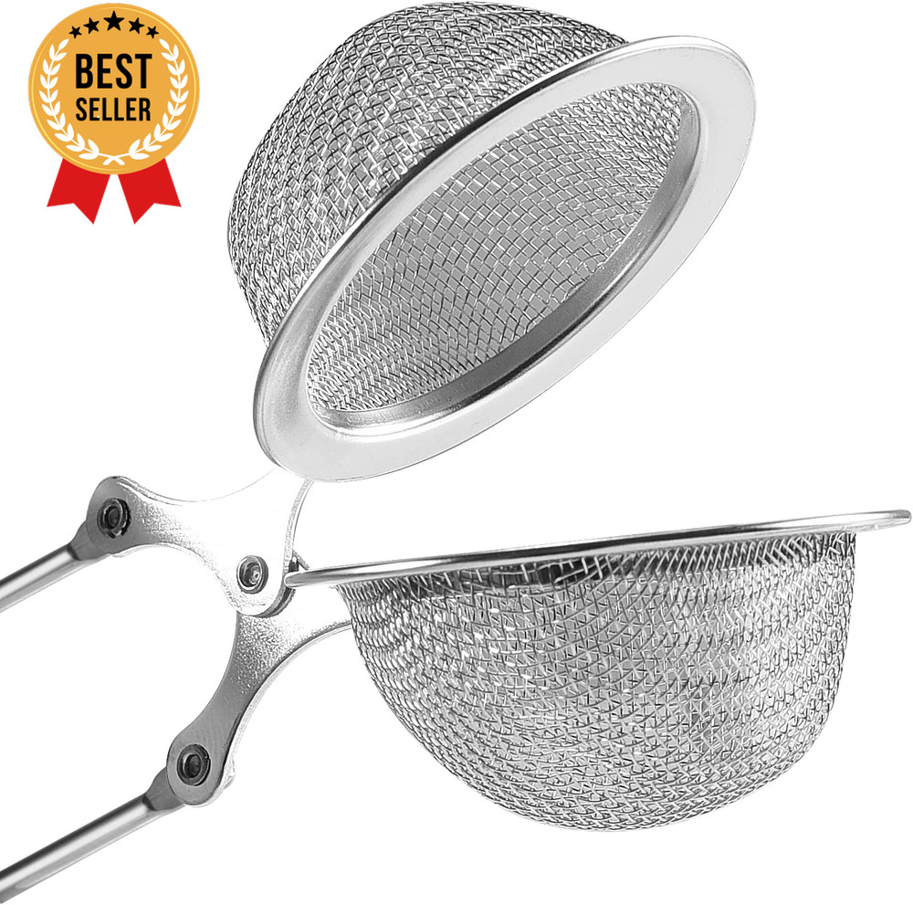3Pack Snap Ball Tea Strainers Stainless Steel Infusers with Handle for Loose Lea