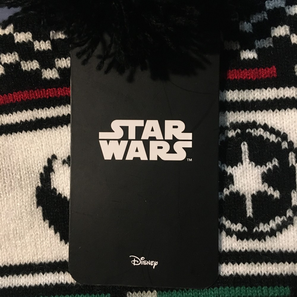 Star Wars Winter Hat Stocking Cap NEW Ugly Sweater Pattern NWT Beanie Ski