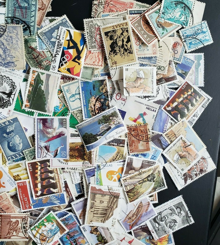 GREECE. STAMP PACKET LOTS. 100 DIFFERENT BUY MORE SAVE MORE