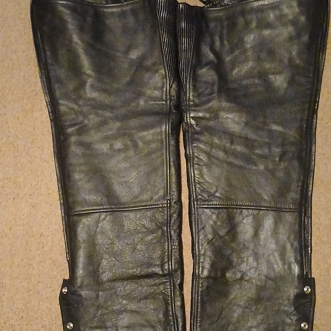 FMC Leather Motorcycle Chaps Mens XL