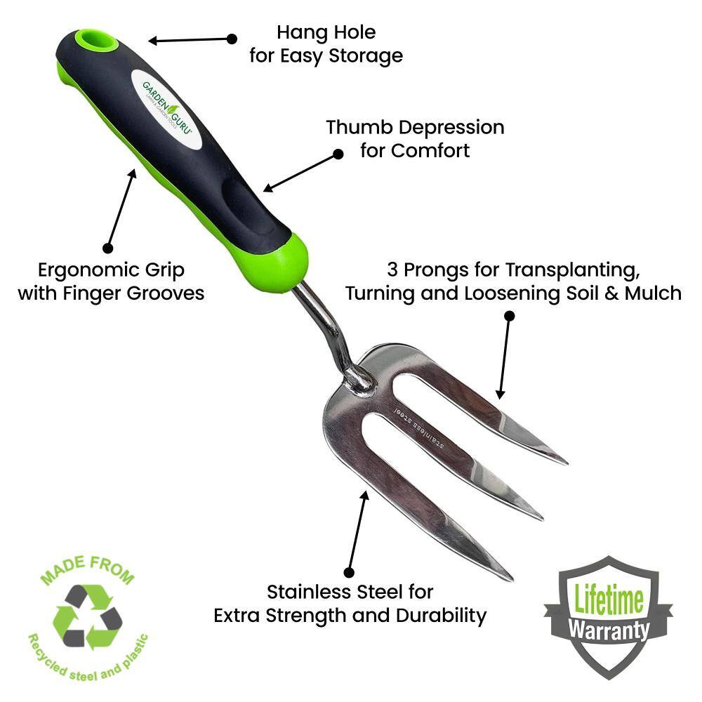 13 In. Stainless Steel Hand Weeder Fork Tool