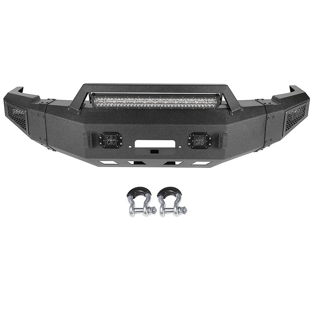 Front Bumper Ram 2500 3500 2010-2018 Winch Plate D-ring LED Lights