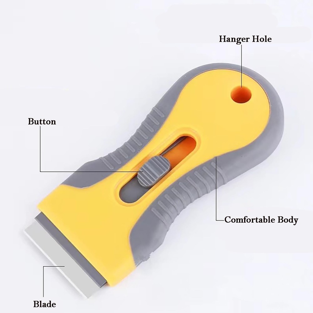 Razor Blade Scraper, Scraper Tool with 2 Pack Scrapers 20PCS Plastic Blades...