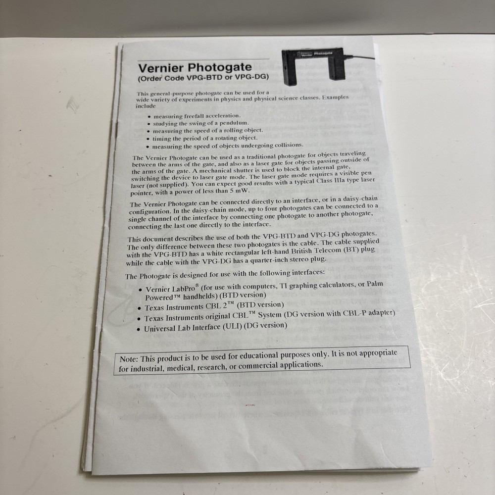 Vernier Projectile Launcher With Accessories And Manuals