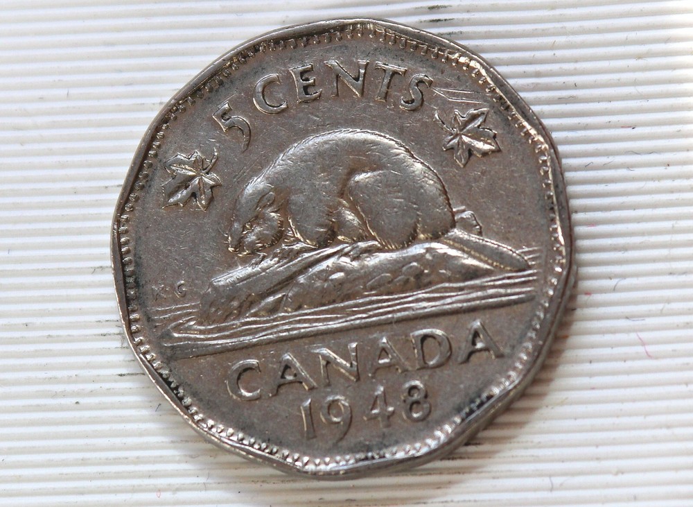 1948 Canada 5 Cents George VI