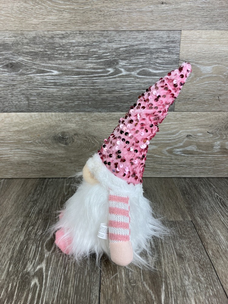 Gnome Pink Sequin Lighted Figure Night Light Lamp