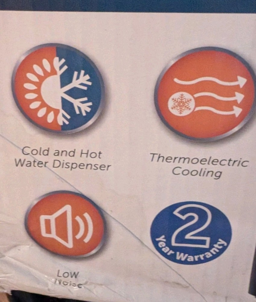 FARBERWARE Table Top 5 GALLON Hot Cold Water Dispenser Cooler QUIET Black NEW