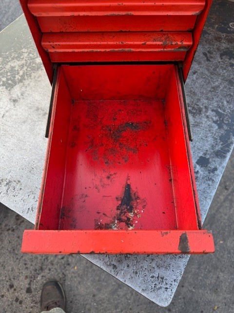 Vintage MAC Tools 5 Drawer Mini Side Hanging Caddy Toolbox Box