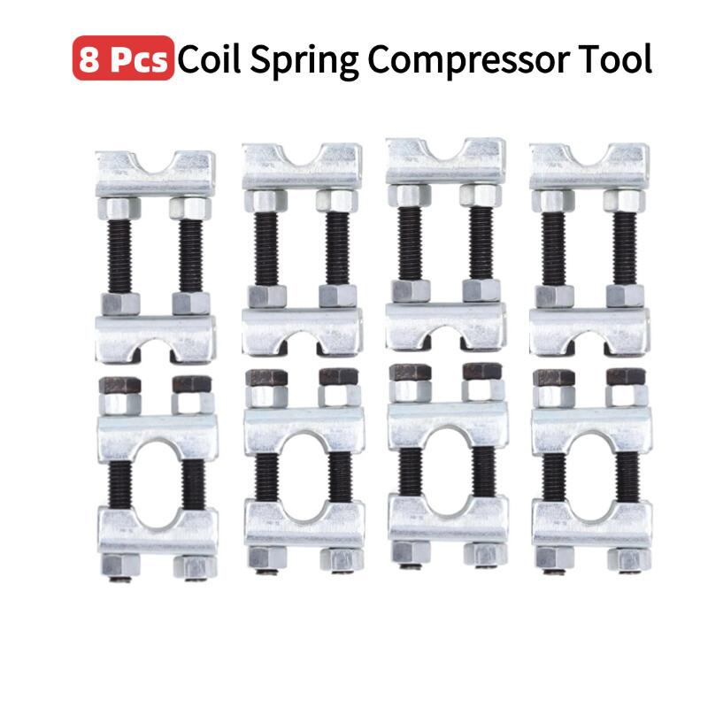 8PCS 2-Way Adjustable Spring Spacer Mini Coil Spring Compressor 1-2" Raise/Lower