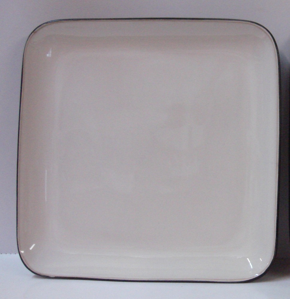 Sango SENSATION BLACK Chop Plate Round Platter NICE! More Items Available
