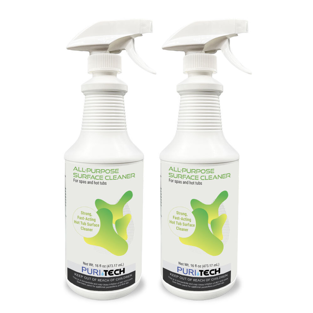 uri Tech Spa All-Purpose Surface Cleaner 2 Pack Fast Acting Formula Attacks and
