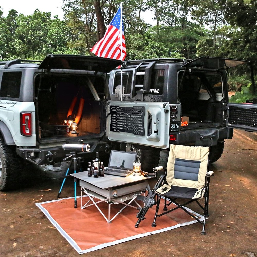 OFF ROAD Tailgate Storage Panel Tailgate Molle Panel Steel Cargo Shelf Storage