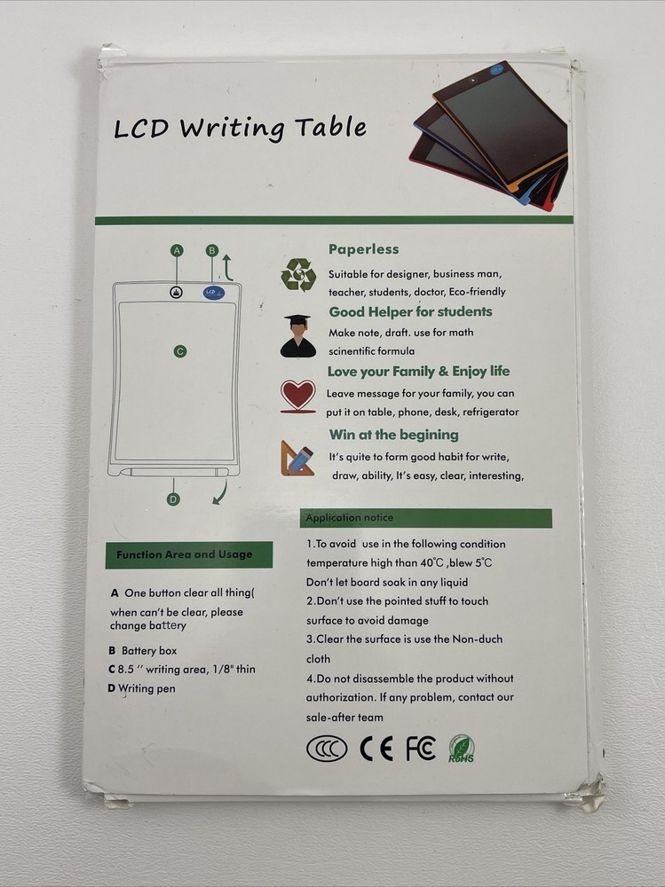 MOTOROLA 8.5 " Table Board LCD Screen Writing Table New Blue