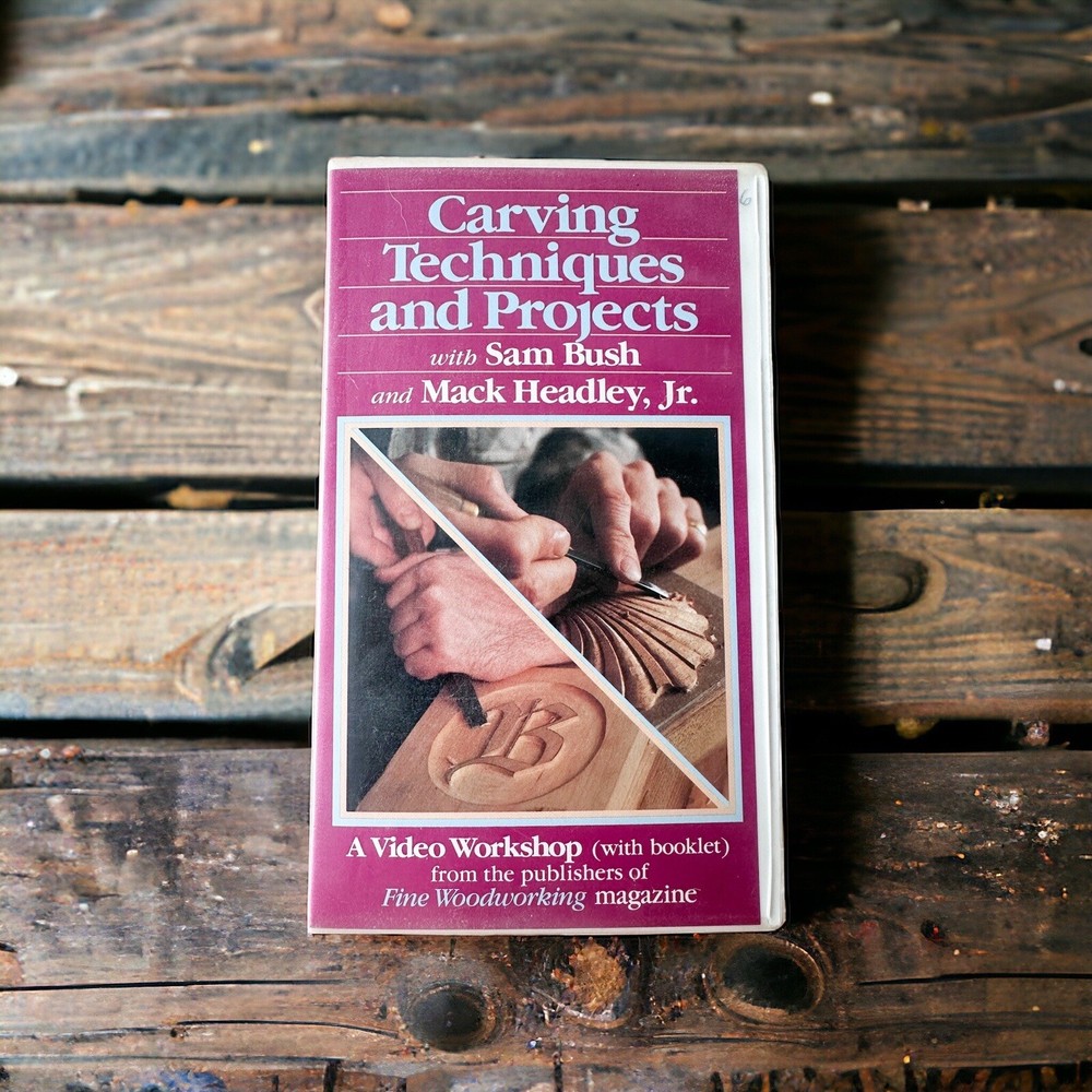 Carving Techniques & Projects VHS Sam Bush Mack Headley 1986 VTG Video Workshop