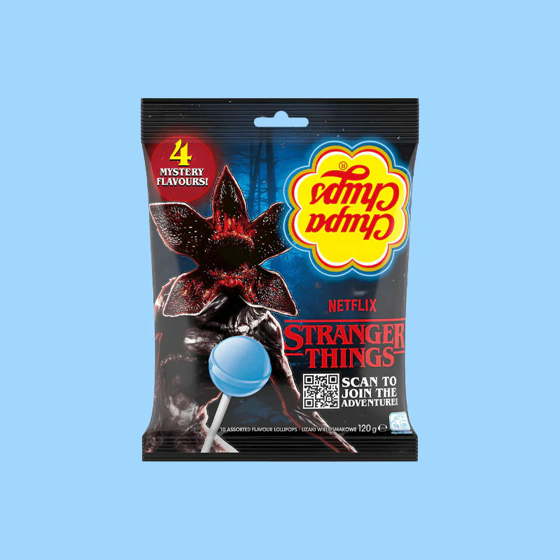 Chupa Chups Stranger Things Lolipops Upside Down 120g (Spain) Exotic Snacks