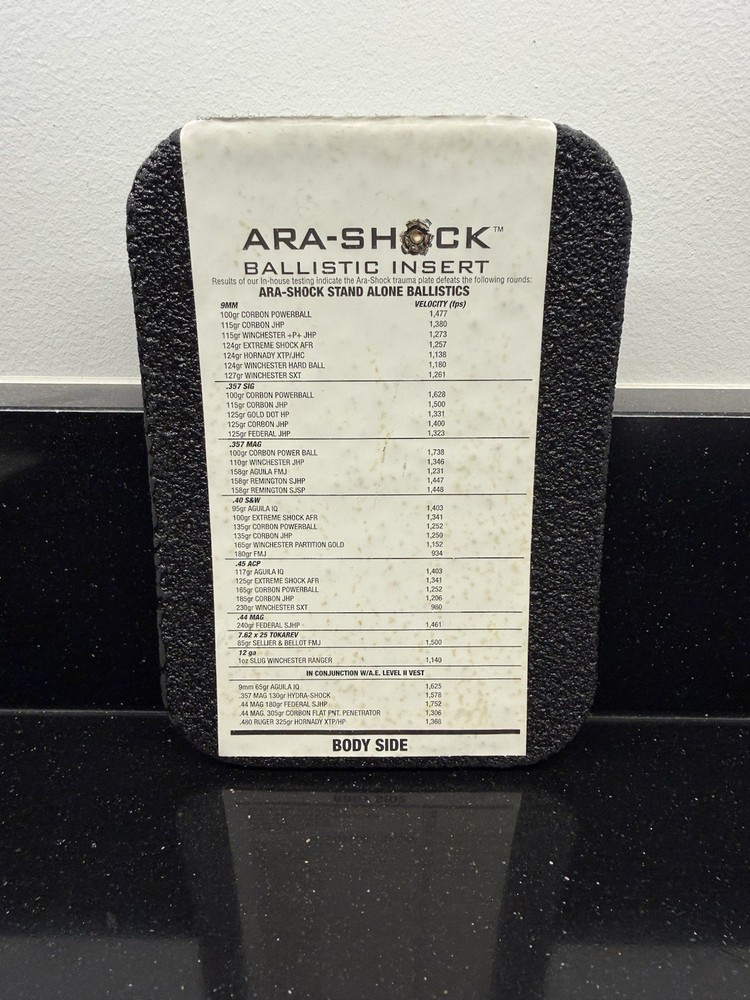 Ara-Shock Ballistic Insert 5x7