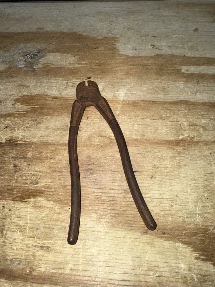 Vtg JMC 7" Forged Blasting Cap Crimper Pliers Mining Tool - READ