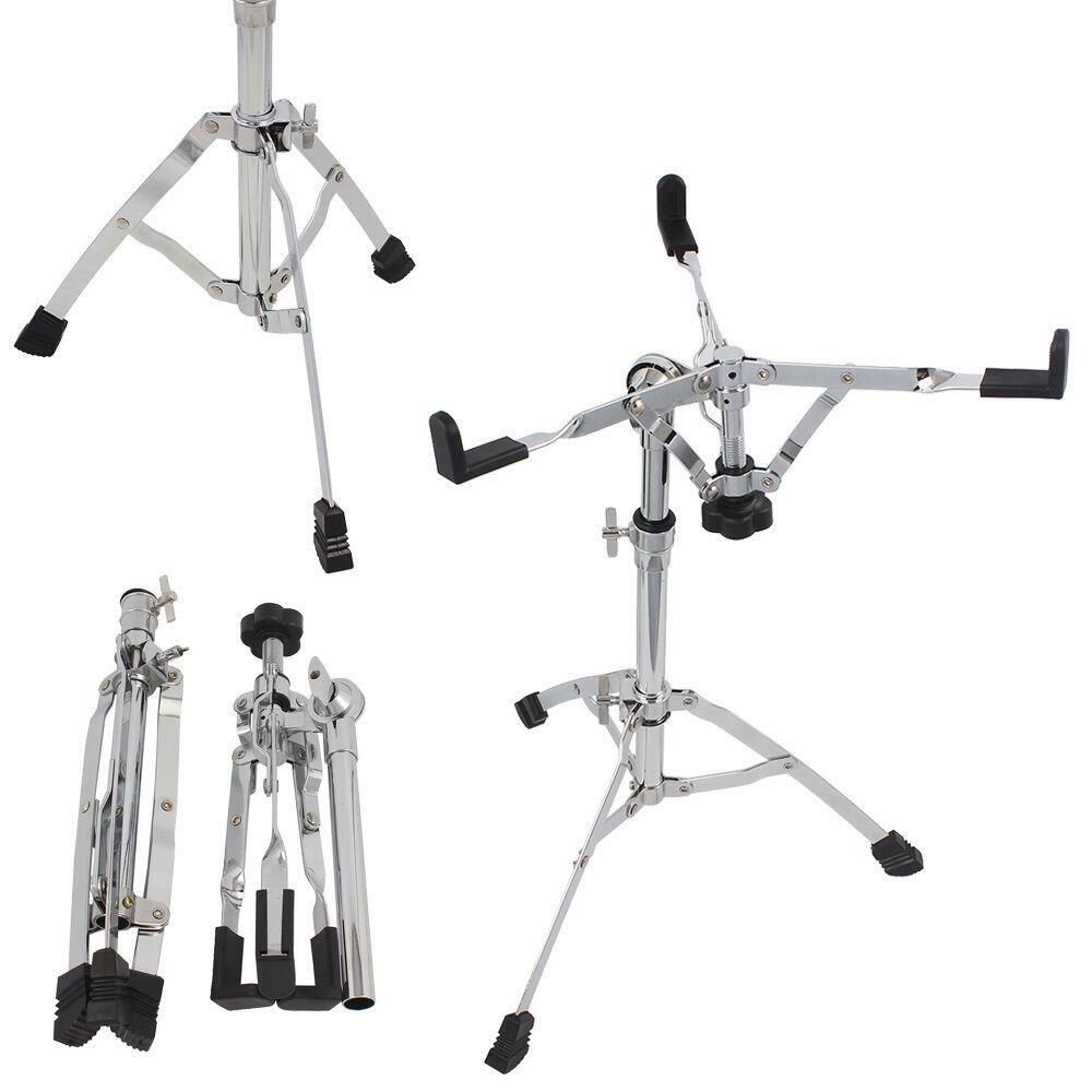 New Silver Snare Drum Stand - Heavy Duty Hardware Percussion