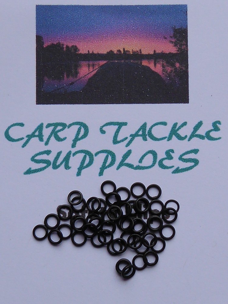 MATT BLACK SOLID  RINGS 3.7MM (10 Per Pack)  CARP FISHING