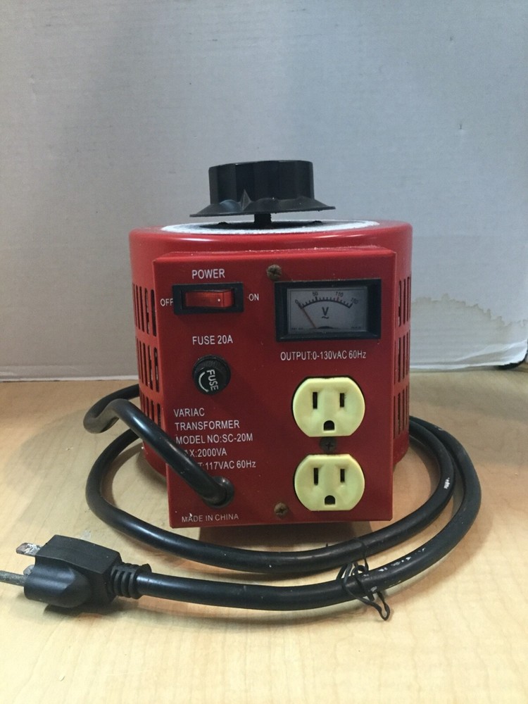 Variac Transformer SC-20M | Twin output 0-130V @20A