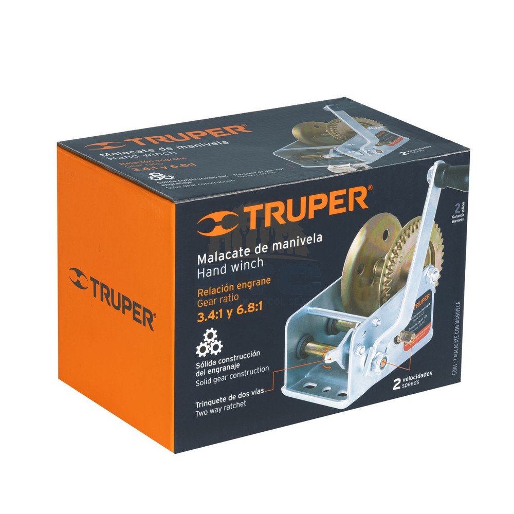 Truper MAW-91 Crank winch 910 kg without cable