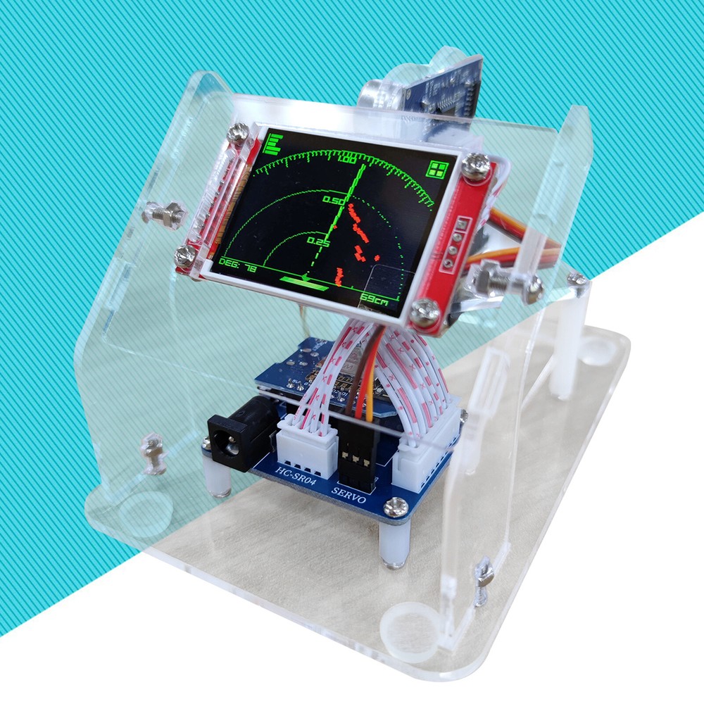 Mini Ultrasonic Radar Screen Display & 1M Motor Range for Arduino Starter Kit