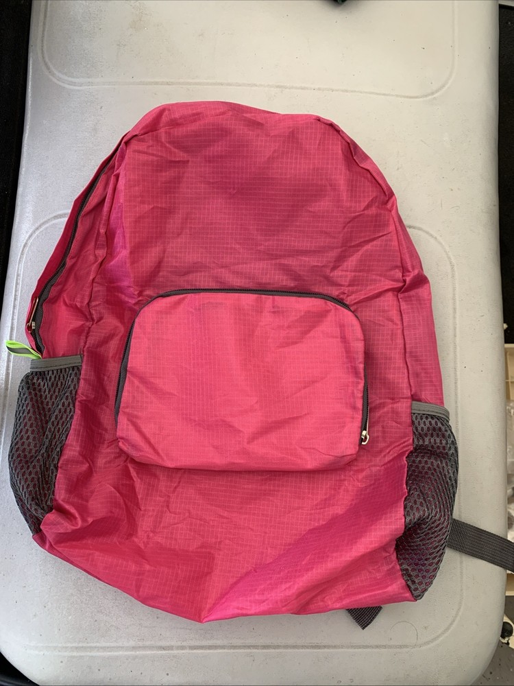 Outdoor Lightweight Packable Pack Travel Backpack Compact Foldable Bag Pink