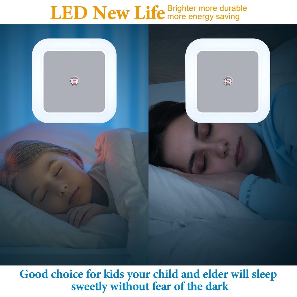 Tuanse 48 Pack LED Night Lights Plug into Wall Smart Sensor Sensor Automatic ...