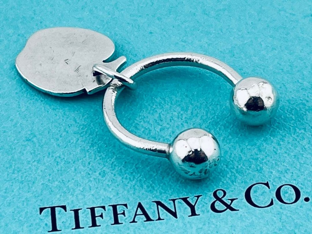 f262 Tiffany & Co. Apple Keyring Keychain 925 Apple