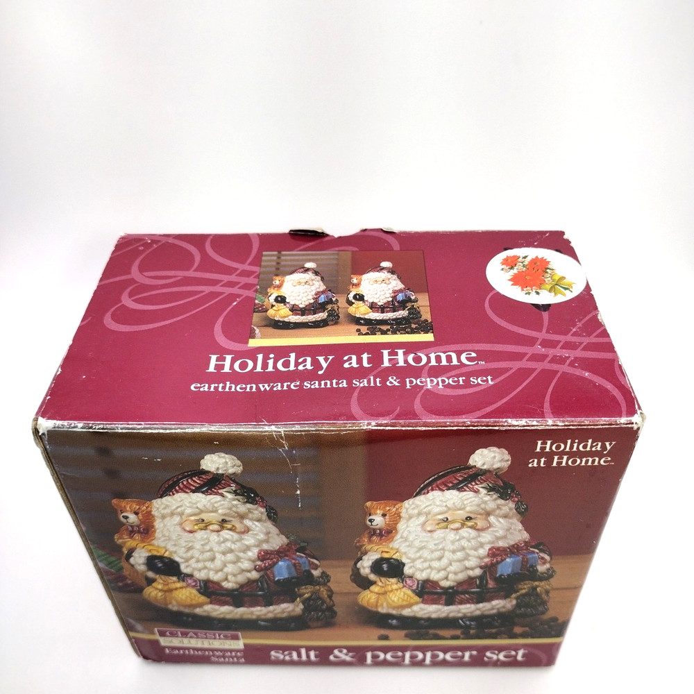 Santa Salt and Pepper Shakers Christmas Classic Solutions Jay Import Earthenware