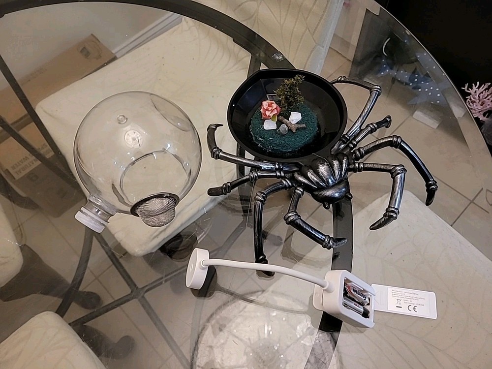 Jumping Spider, Insect Terrarium, Bug Enclosure Silver With Led New Version