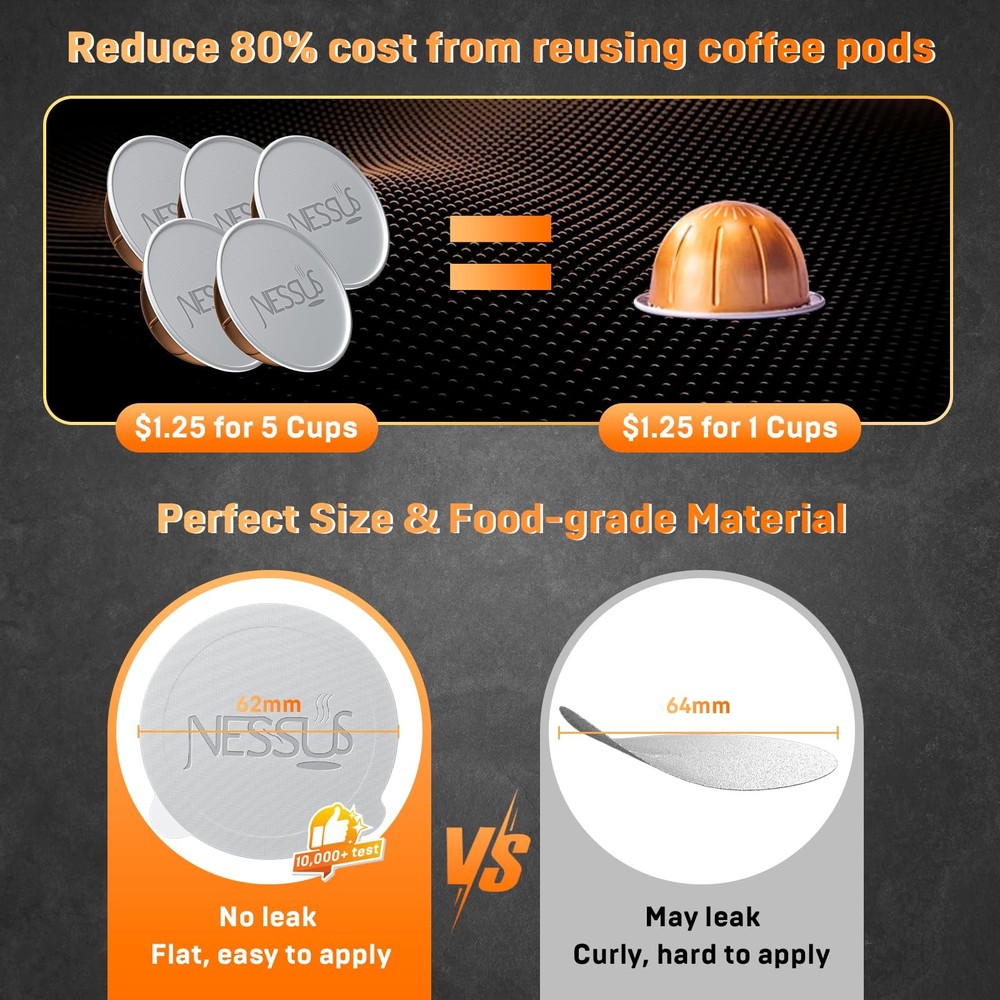 NESSUS Refill Kit for Reusable 100 Pcs with Cutter, Sliver