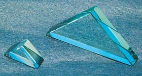 Right Angle Refraction Prism, Acrylic, 0.4" x 3.25" x 3.25" - Eisco Labs