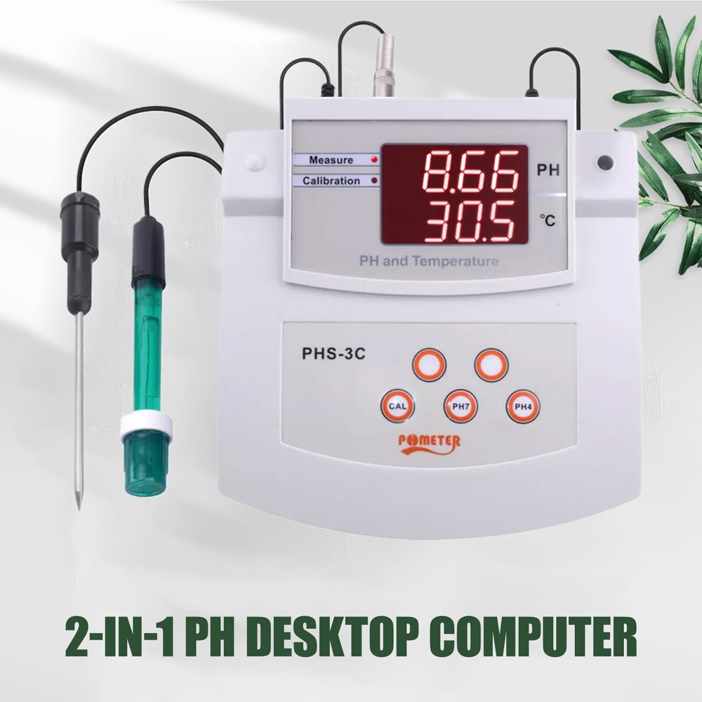 PHS-3C 2 In 1 PH Desktop New Automatic Calibration Acidity Meter PH/Temp Tester