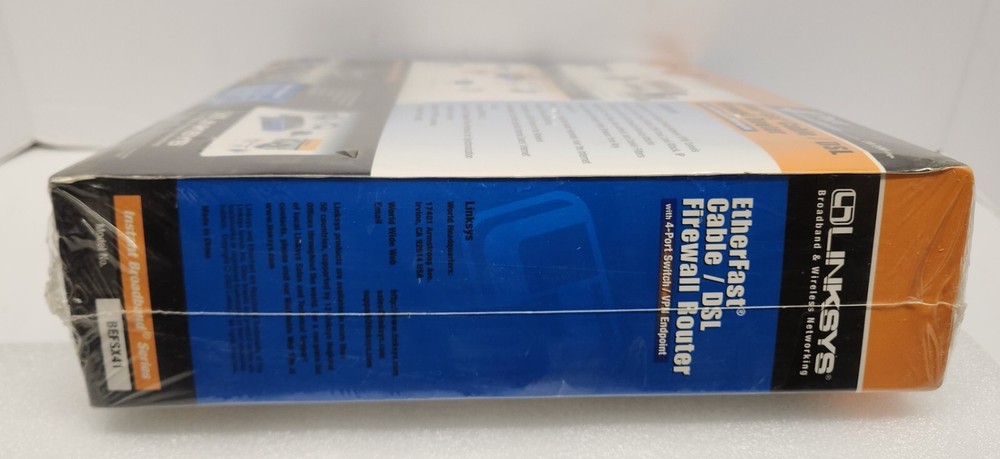 Linksys BEFSX41 Etherfast Cable / DSL 4-Port Firewall Router 10/100 Mbps - NEW