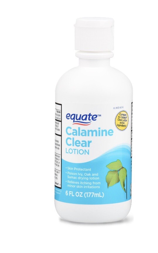 EQUATE CALAMINE CLEAR LOTION, 6 OZ Clear /invisible Application Heat Rash Aid