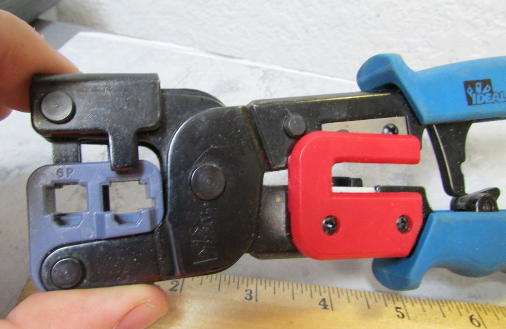 Ideal Ratchet Telemaster #30-696 modular plug crimper tool, great condition