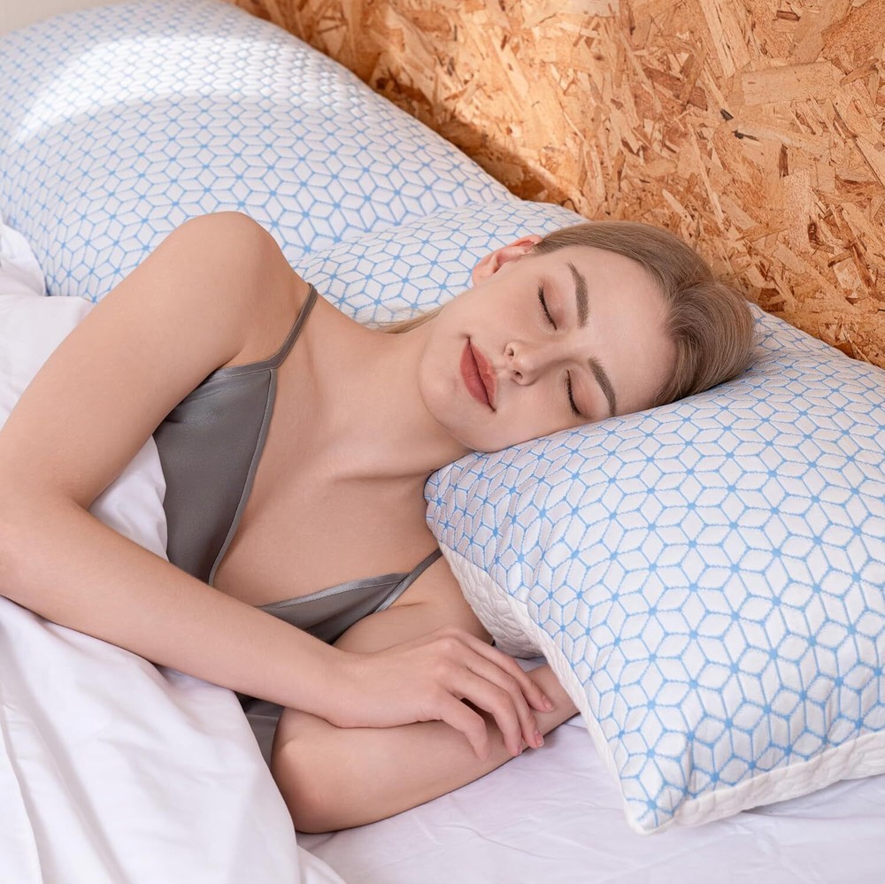 Chopped Memory Foam Pillow King 2-Piece Cooling Pillow Set
