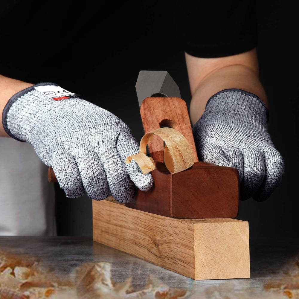 2PCS Cut Resistant Gloves, Cutting Gloves Level 5 Protection for Kitchen Small