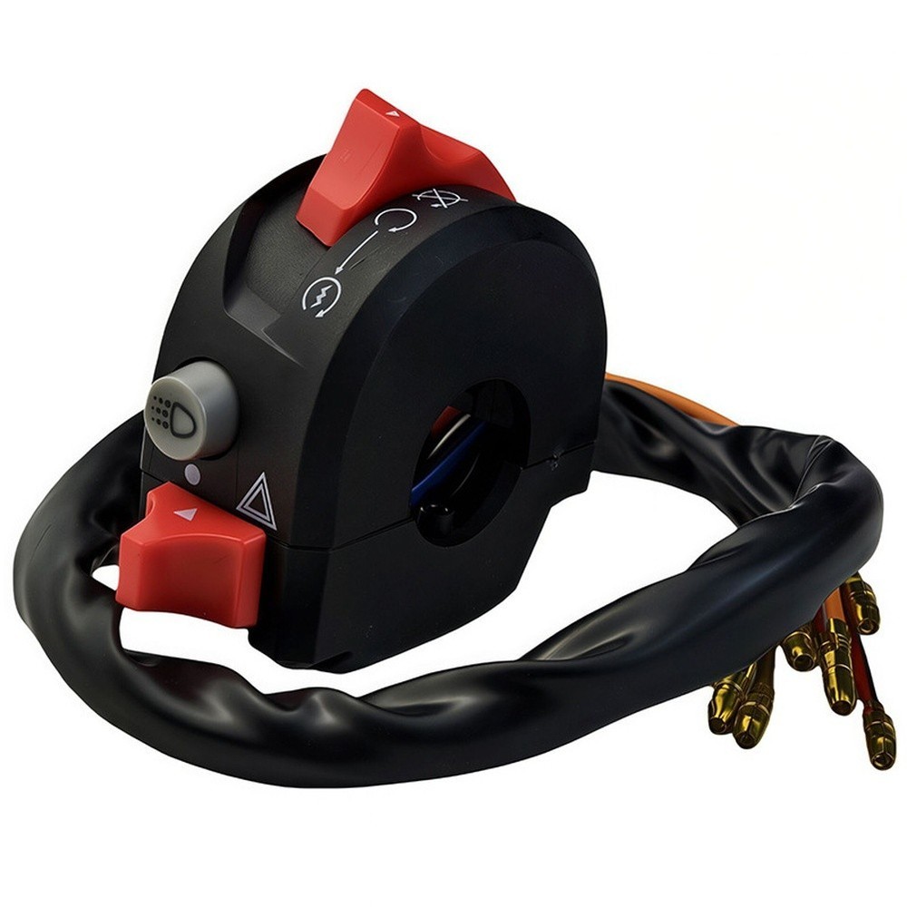 Motorcycle Handlebar Control Switch with 3 Functions for 22mm Handlebar Use