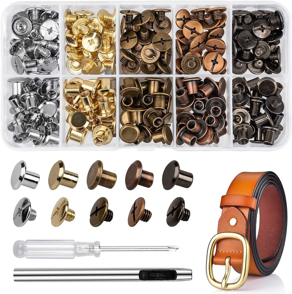 Chicago Screws Leather Craft Rivets