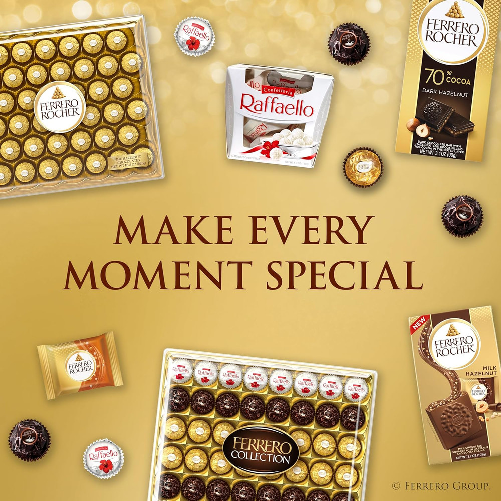 , 13 Count, Premium Gourmet Milk Chocolate Hazelnut, Individually Wrapped Candy