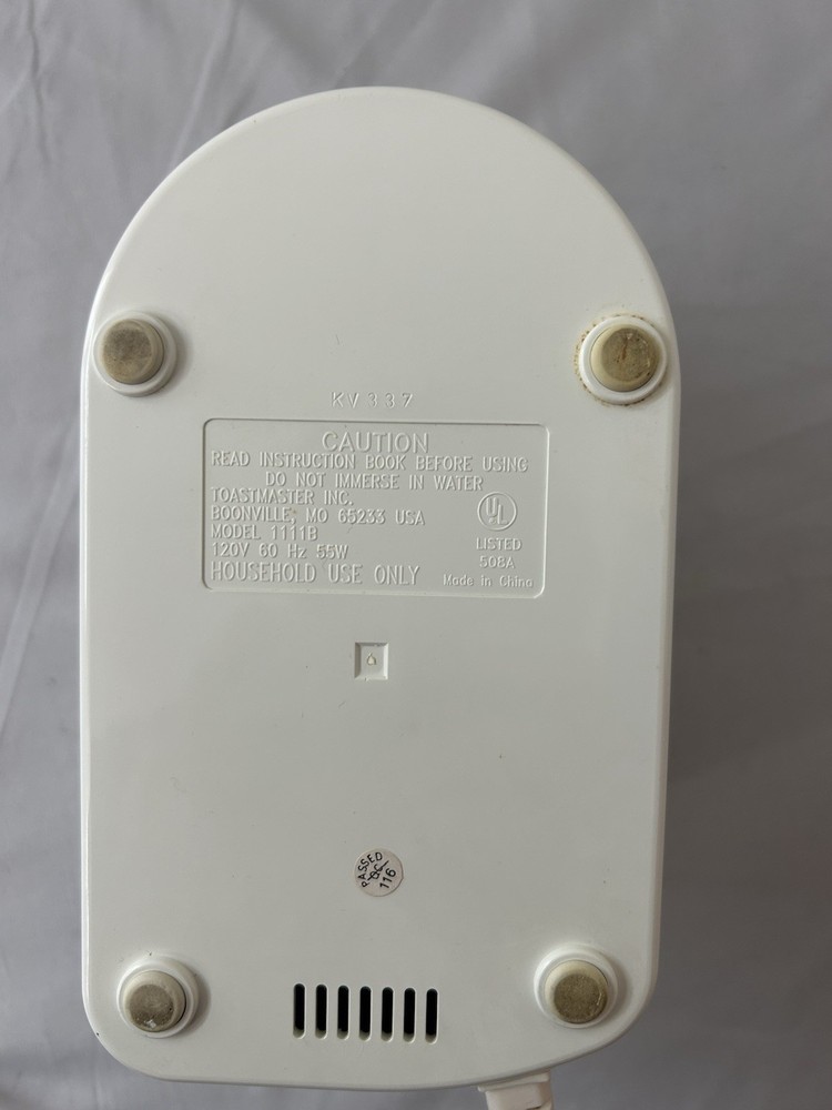 White Toastmaster Chopster Model 1111B Tested Working Mini-Chopper