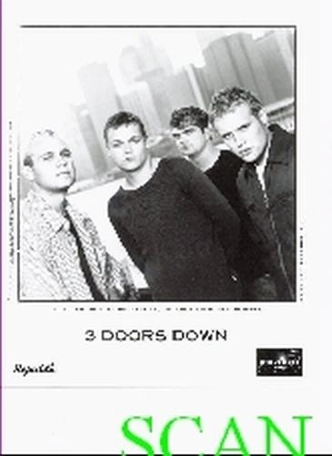 Press Photo: 3 Doors Down (Three) 8x10 B&W