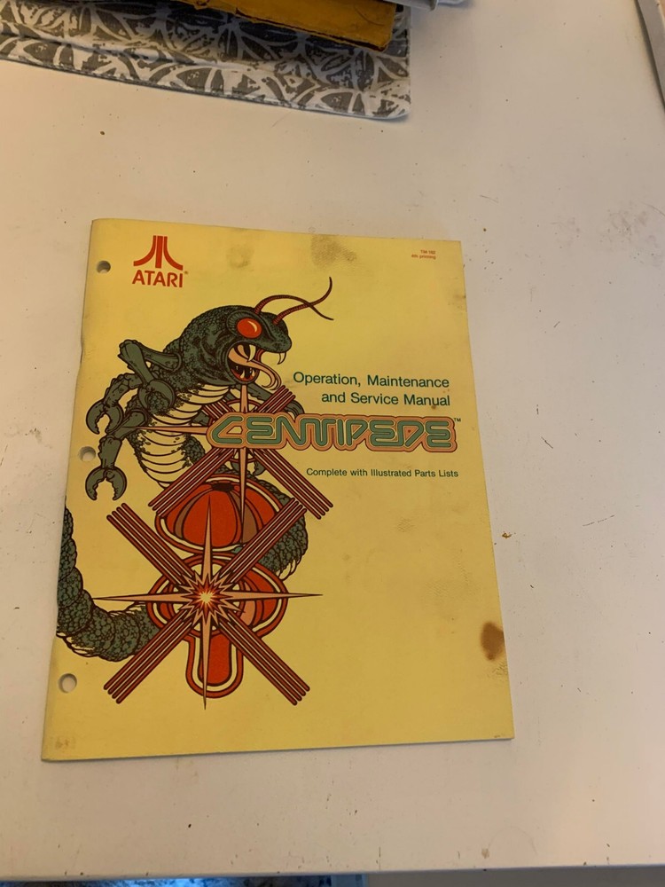 Atari Centipede arcade game manual