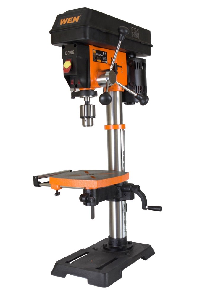 WEN 4214T 5A 12-In Variable Speed Benchtop Drill Press with Laser and Work Light