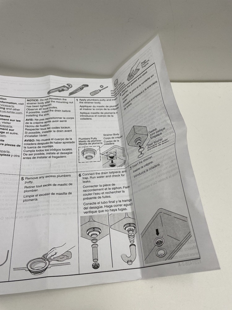 Kohler Insinkerator Duostrainer Sink Strainer - Polished Chrome -8801